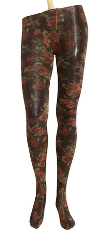 Black Floral Print Stockings Nylon Tights Dolce & Gabbana