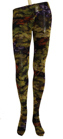 Black Grapes Print Stockings Tights Dolce & Gabbana