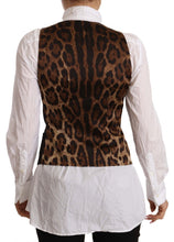 Black Button Down Sleeveless Vest Polyester Top Dolce & Gabbana
