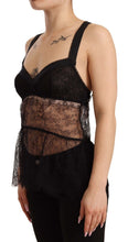Black Silk Lace Babydoll Nylon Lingerie Top Dolce & Gabbana