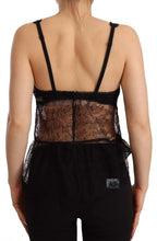 Black Silk Lace Babydoll Nylon Lingerie Top Dolce & Gabbana