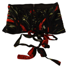 Black Corset Belt Stretch Waist Strap Silk Top Dolce & Gabbana