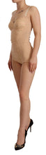 Beige Nylon Floral Lace Bodysuit Underwear Dolce & Gabbana