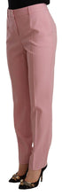 Pink Wool Stretch High Waist Trouser Pants Dolce & Gabbana
