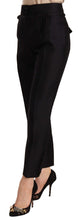 Black Button Embellished Cropped High Waist Pants Dsquared²
