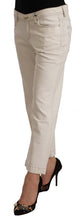 Off White Cotton Flared Cropped Denim Jeans Dolce & Gabbana