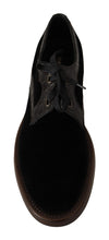 Black Velvet Exotic Leather Shoes Dolce & Gabbana