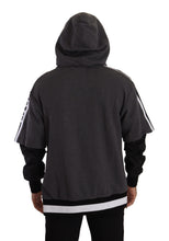 Gray Black Cotton Hooded #DGMILLENNIALS Sweater Dolce & Gabbana