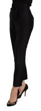 Black Wool High Waist Skinny Women Pants Dsquared²
