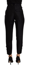 Black Wool High Waist Skinny Women Pants Dsquared²