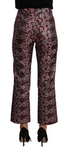 Multicolor Floral Jacquard Flared Cropped Pants House of Holland