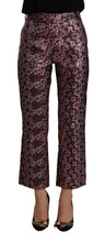 Multicolor Floral Jacquard Flared Cropped Pants House of Holland