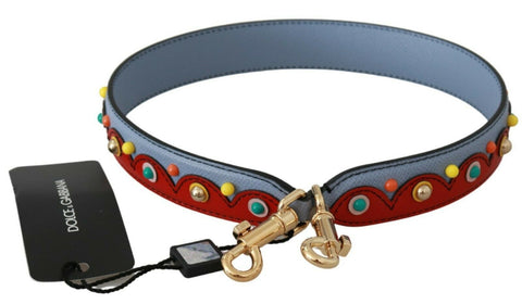 Blue and red Shoulder Strap Leather Blue Handbag Accessory Dolce & Gabbana