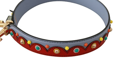Blue and red Shoulder Strap Leather Blue Handbag Accessory Dolce & Gabbana