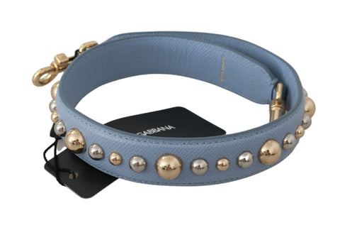Blue Leather Handbag Accessory Shoulder Strap Dolce & Gabbana