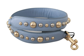 Blue Leather Handbag Accessory Shoulder Strap Dolce & Gabbana