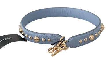 Blue Leather Handbag Accessory Shoulder Strap Dolce & Gabbana