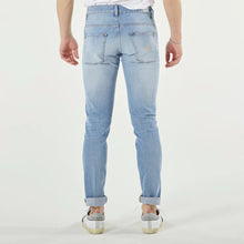 Light Blue Cotton Men Jeans Don The Fuller