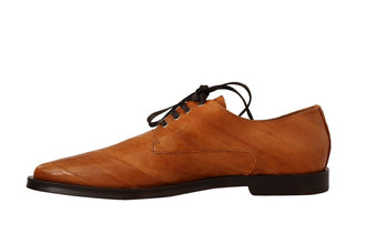Brown Eel Leather Lace Up Formal Shoes Dolce & Gabbana