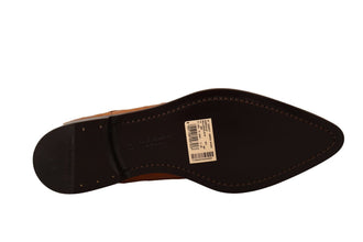 Brown Eel Leather Lace Up Formal Shoes Dolce & Gabbana