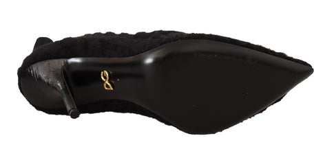 Black Stretch Socks Knee High Booties Shoes Dolce & Gabbana