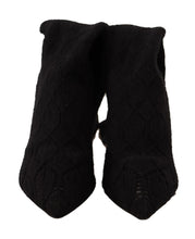 Black Stretch Socks Knee High Booties Shoes Dolce & Gabbana