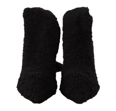 Black Stretch Socks Knee High Booties Shoes Dolce & Gabbana
