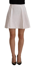 White High Waist A-line Mini Cotton Skirt Ermanno Scervino