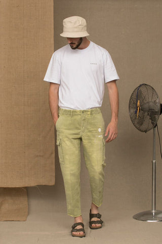 Green Cotton Men's Jeans Don The Fuller
