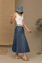 Blue Cotton Women Skirt Don The Fuller