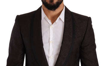Purple Jacquard Single Breasted SICILIA Blazer Dolce & Gabbana