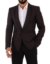 Purple Jacquard Single Breasted SICILIA Blazer Dolce & Gabbana