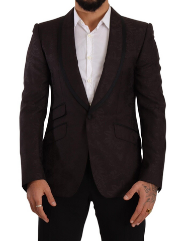 Purple Jacquard Single Breasted SICILIA Blazer Dolce & Gabbana