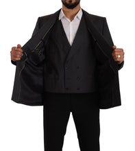 Gray Double Breasted 2 Piece SICILIA Blazer Dolce & Gabbana