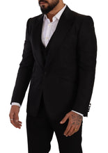 Black Slim Fit 2 Piece SICILIA Blazer Dolce & Gabbana