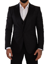 Black Slim Fit 2 Piece SICILIA Blazer Dolce & Gabbana