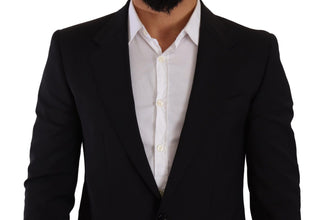 Black Slim Fit Vest 2 Button MARTINI Blazer Dolce & Gabbana