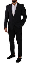 Black Slim Fit Vest 2 Button MARTINI Blazer Dolce & Gabbana