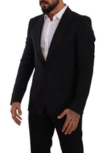 Black Slim Fit Vest 2 Button MARTINI Blazer Dolce & Gabbana