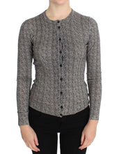 Black White Wool Top Cardigan Sweater Dolce & Gabbana