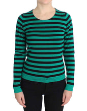 Green Black Silk Cashmere Sweater Dolce & Gabbana