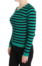 Green Black Silk Cashmere Sweater Dolce & Gabbana