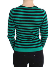 Green Black Silk Cashmere Sweater Dolce & Gabbana