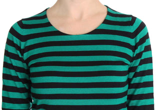 Green Black Silk Cashmere Sweater Dolce & Gabbana