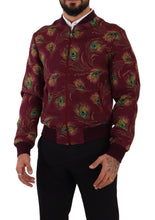Red Peacock Polyester Stretch Full Zip Jacket Dolce & Gabbana