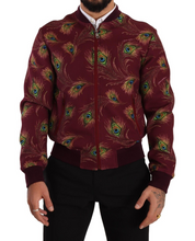 Red Peacock Polyester Stretch Full Zip Jacket Dolce & Gabbana