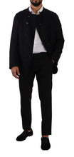 Gray Alpaca Button Down Men Coat Jacket Dolce & Gabbana