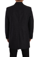 Dark Gray Wool Over Trench Coat Men Jacket Dolce & Gabbana