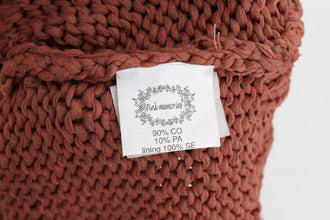 Red Cotton Blend Knitted Sleeveless Sweater PINK MEMORIES