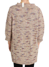 Beige Wool Blend Knitted Oversize Sweater PINK MEMORIES